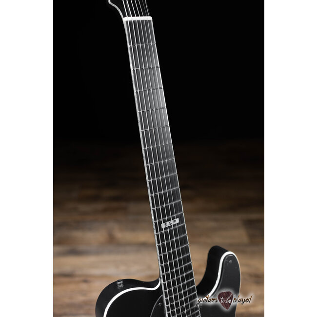 ESP E-II T-B7 Baritone 7-String EMG Guitar w/ Case – Black Satin