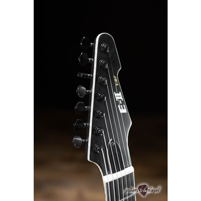 ESP E-II T-B7 Baritone 7-String EMG Guitar w/ Case – Black Satin