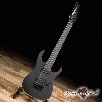 Ibanez RGIXL7 Iron Label 7-String Guitar – Black Flat
