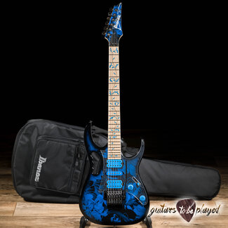 Ibanez JEM77 Steve Vai Signature Guitar w/ Gigbag – Blue Floral Pattern