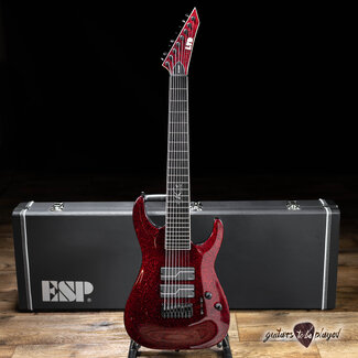 ESP LTD ESP LTD SC-608 Stephen Carpenter 8-String Baritone Guitar – Red Sparkle (Demo)