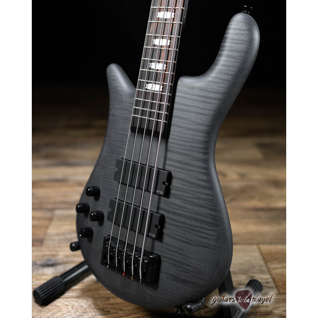 Spector Euro 5 LX 5-String Left-Handed Bass Guitar – Trans Black Stain Matte