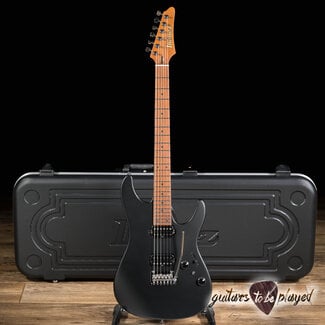 Ibanez AZ2402 Prestige HH Roasted Maple Neck Guitar w/ Case – Black Flat