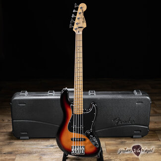 2018 Fender MIM Deluxe Active Jazz Bass V w/ Case - 3-Tone Burst