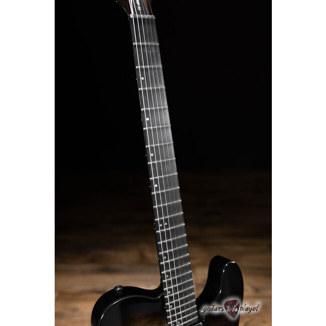 ESP LTD TE-1000 EverTune Burled Poplar Top Guitar – Charcoal Burst
