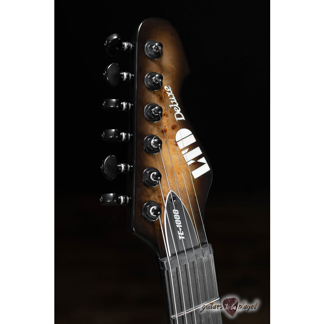ESP LTD TE-1000 EverTune Burled Poplar Top Guitar – Charcoal Burst