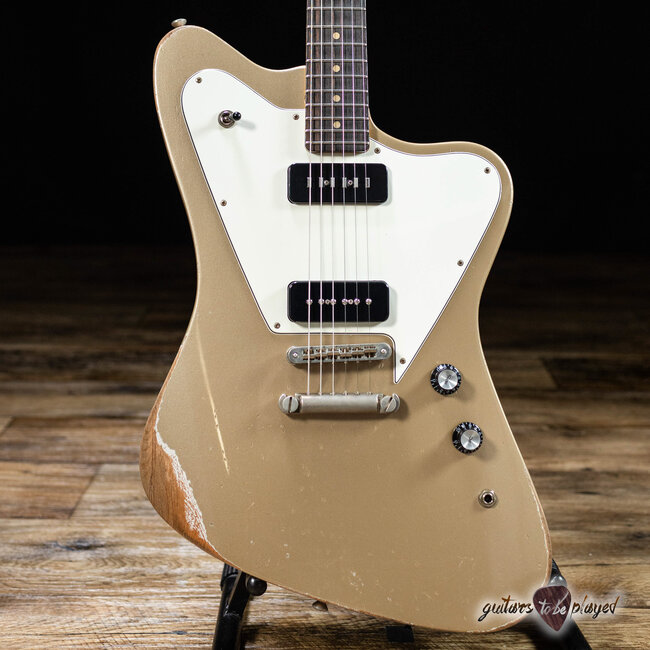 Fano PX6 Oltre Lollar Staple/Traditional P-90 Guitar w/ Gigbag – Shoreline Gold