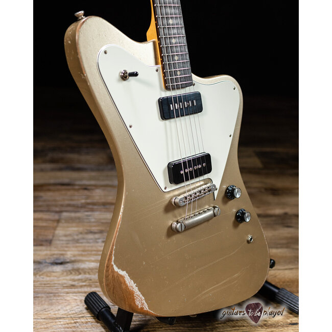 Fano PX6 Oltre Lollar Staple/Traditional P-90 Guitar w/ Gigbag – Shoreline Gold