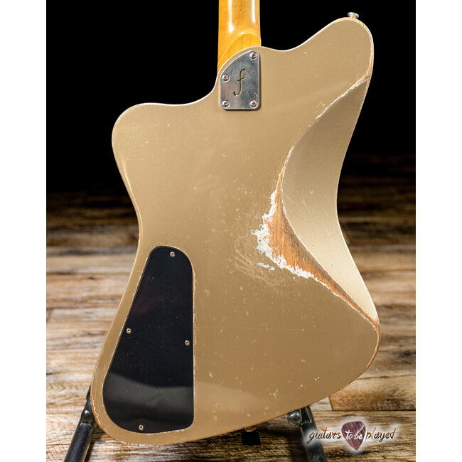 Fano PX6 Oltre Lollar Staple/Traditional P-90 Guitar w/ Gigbag – Shoreline Gold
