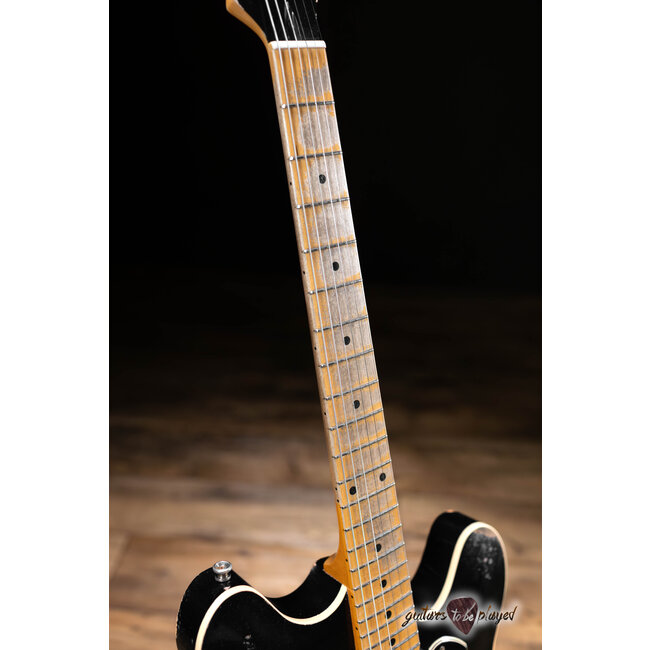 Fano GF6 Alt de Facto Semi-Hollow P-90 Bigsby Guitar w/ Case - Bull Black