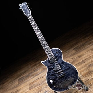 ESP LTD ESP LTD Deluxe EC-1000 Piezo LH Left-Handed Quilt Top Guitar – See Thru Black