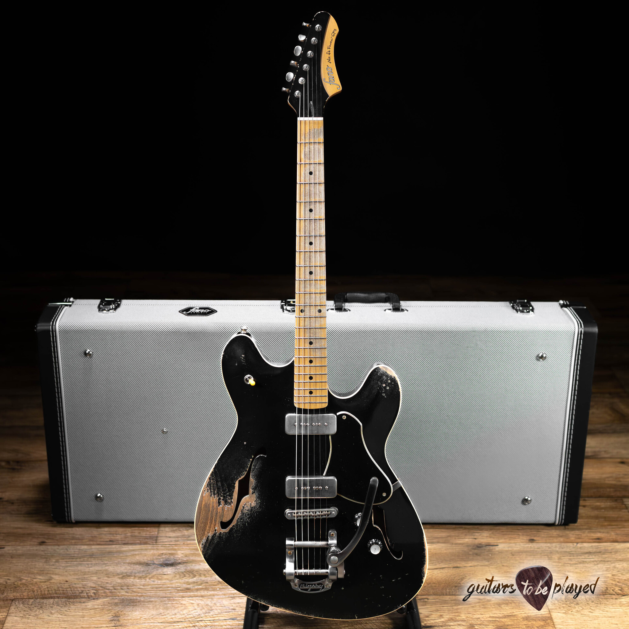 Fano GF6 Alt de Facto Semi-Hollow P-90 Bigsby Guitar - Bull