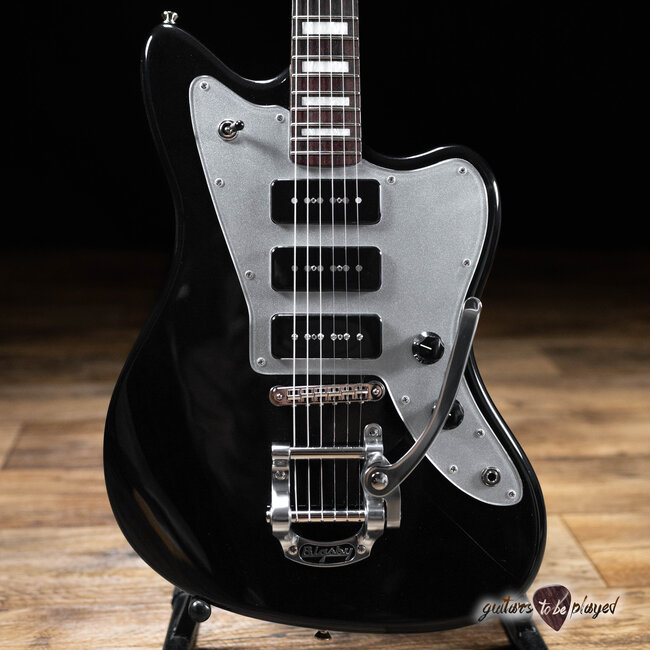 Fano JM6 Alt de Facto 3x Lollar P-90 Bigsby Guitar w/ Case – Bull Black