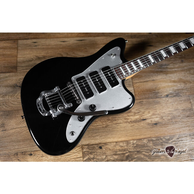 Fano JM6 Alt de Facto 3x Lollar P-90 Bigsby Guitar w/ Case – Bull Black