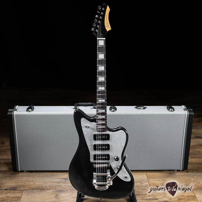 Fano JM6 Alt de Facto 3x Lollar P-90 Bigsby Guitar w/ Case – Bull Black