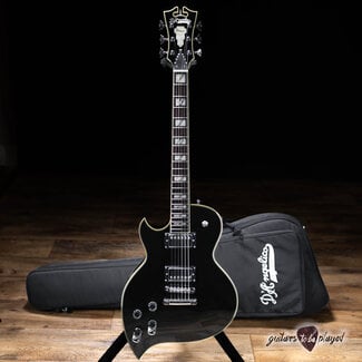 D’Angelico Premier TD Teardrop Left-Handed Electric Guitar w/ Gigbag – Black