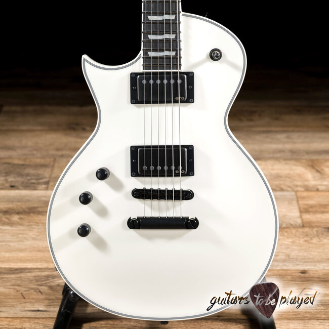 ESP E-II Eclipse LH Left-Handed EMG Guitar w/ Case – Snow White Satin