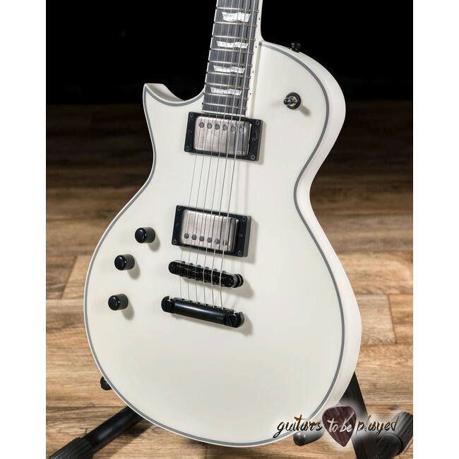 ESP E-II Eclipse LH Left-Handed EMG Guitar w/ Case – Snow White Satin