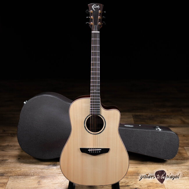 Faith FSCEHG Saturn HiGloss Dreadnought Cutaway Guitar w/ Case