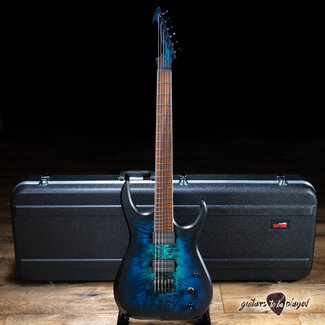 Skervesen 2023 Skervesen Raptor 6 Poplar Burl/Swamp Ash Guitar w/ Case – Blue Burst