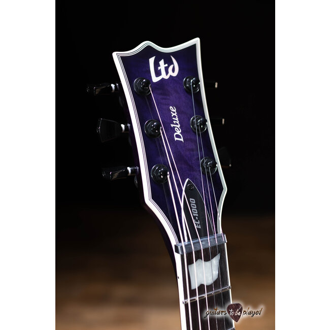 ESP LTD EC-1000 Quilted Maple EMG Guitar – See Thru Purple Sunburst