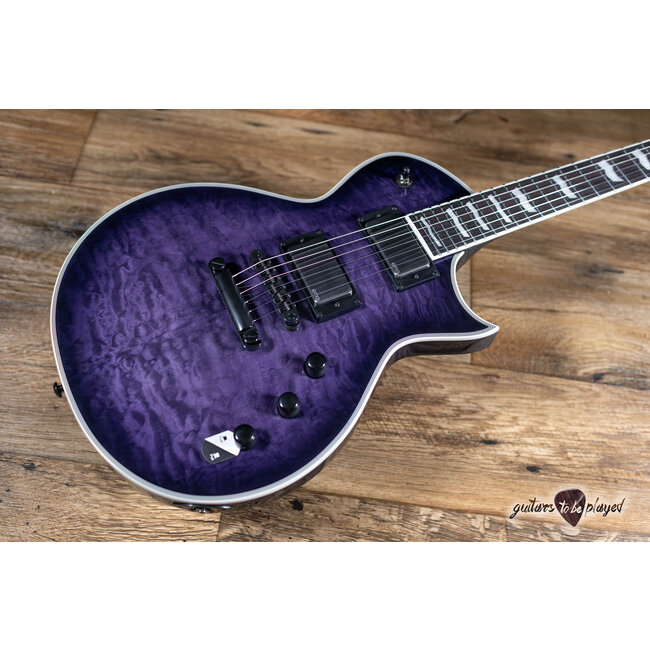 ESP LTD EC-1000 Quilted Maple EMG Guitar – See Thru Purple Sunburst
