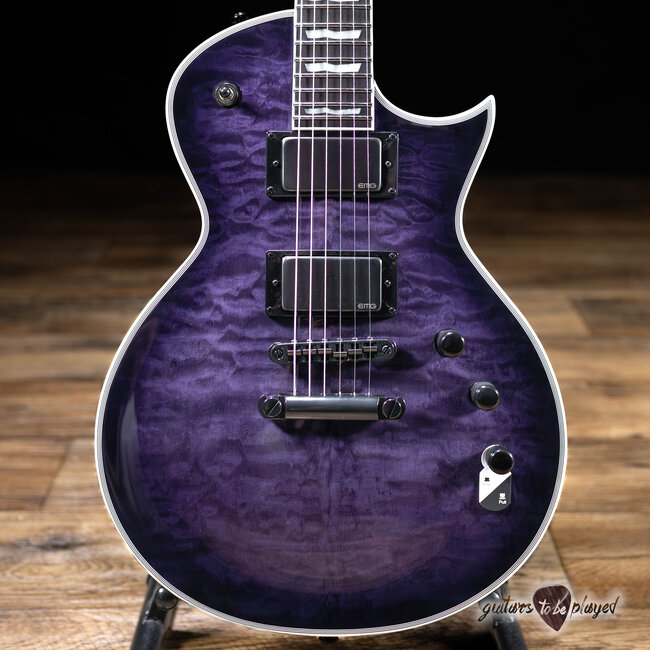 ESP LTD EC-1000 Quilted Maple EMG Guitar – See Thru Purple Sunburst