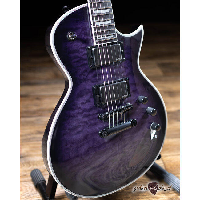 ESP LTD EC-1000 Quilted Maple EMG Guitar – See Thru Purple Sunburst