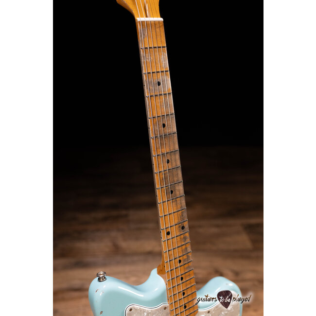 Fano JM6 Oltre Maple Neck Lollar P-90/Imperial Guitar w/ Gigbag – Sonic Blue