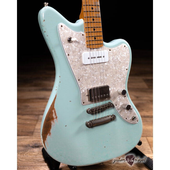 Fano JM6 Oltre Maple Neck Lollar P-90/Imperial Guitar w/ Gigbag – Sonic Blue