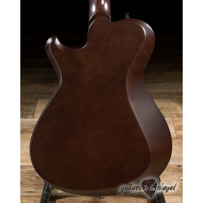 Knaggs Chena T2 Flame Top Semi-Hollow Guitar – Charcoal Burst