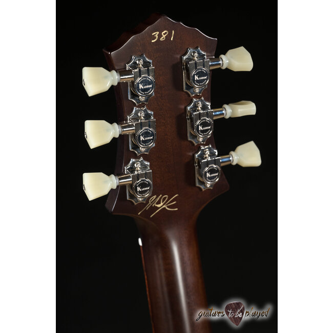 Knaggs Chena T2 Flame Top Semi-Hollow Guitar – Charcoal Burst