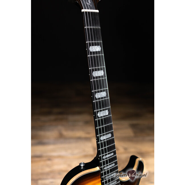 Knaggs Kenai T2 Flame Top Guitar w/ Brazilian Rosewood – Black Burst