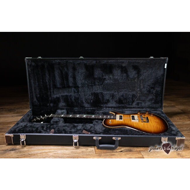 Knaggs Kenai T2 Flame Top Guitar w/ Brazilian Rosewood – Black Burst