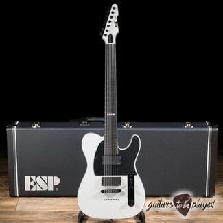 ESP Guitars ESP E-II T-B7 Baritone 7-String EMG Guitar w/ Case – Snow White