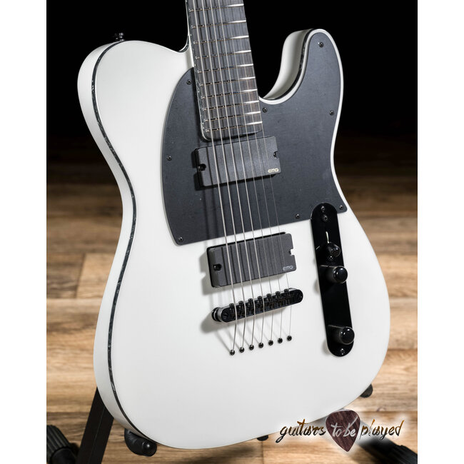 ESP E-II T-B7 Baritone 7-String EMG Guitar w/ Case – Snow White