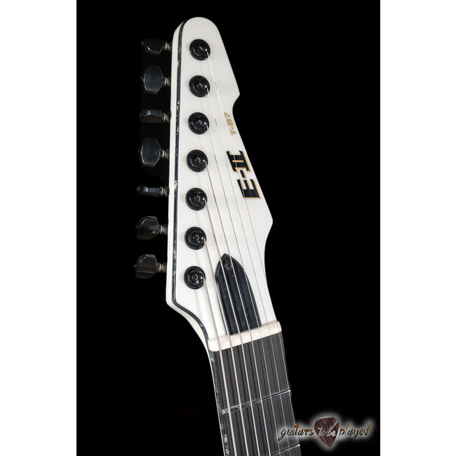 ESP E-II T-B7 Baritone 7-String EMG Guitar w/ Case – Snow White