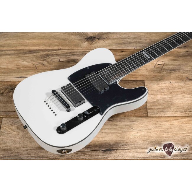 ESP E-II T-B7 Baritone 7-String EMG Guitar w/ Case – Snow White