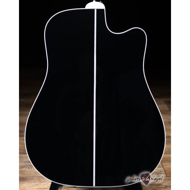 Takamine EF381DX LH 12-String Left-Handed Dreadnought Guitar w/ Case – Black
