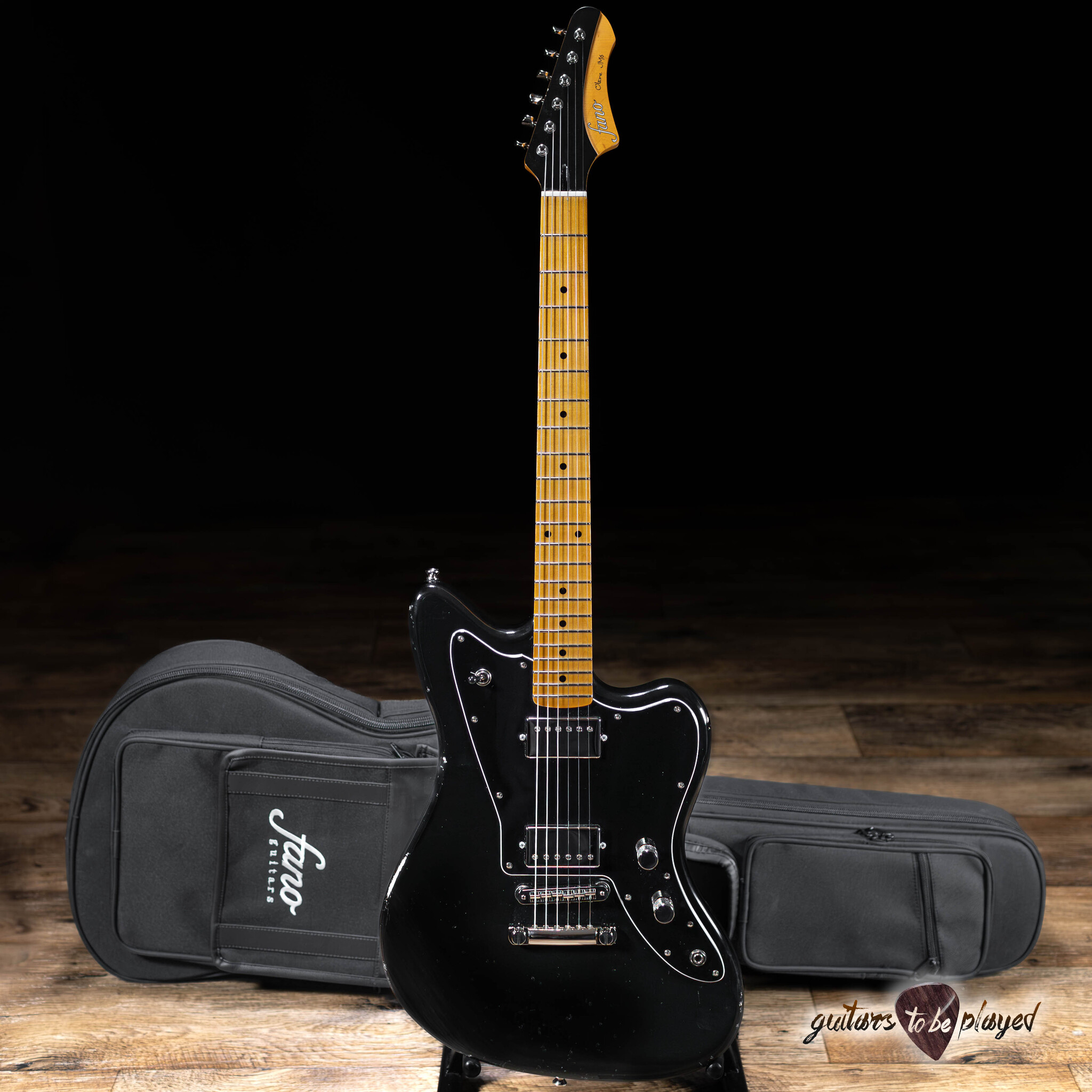 送料無料 お Oltre JM6 Fano Maple Bull – Gigbag w/ Guitar Humbucker Neck ギター