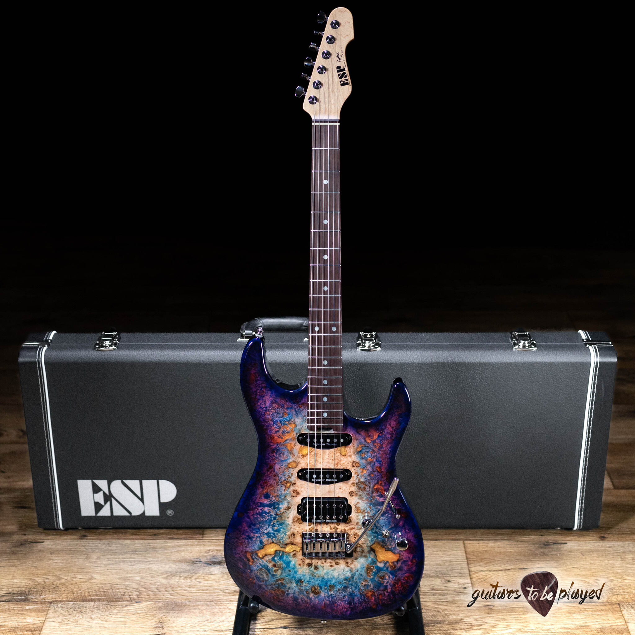 ESP Original Series Snapper CTM Poplar Burl – Nebula Pink Purple 