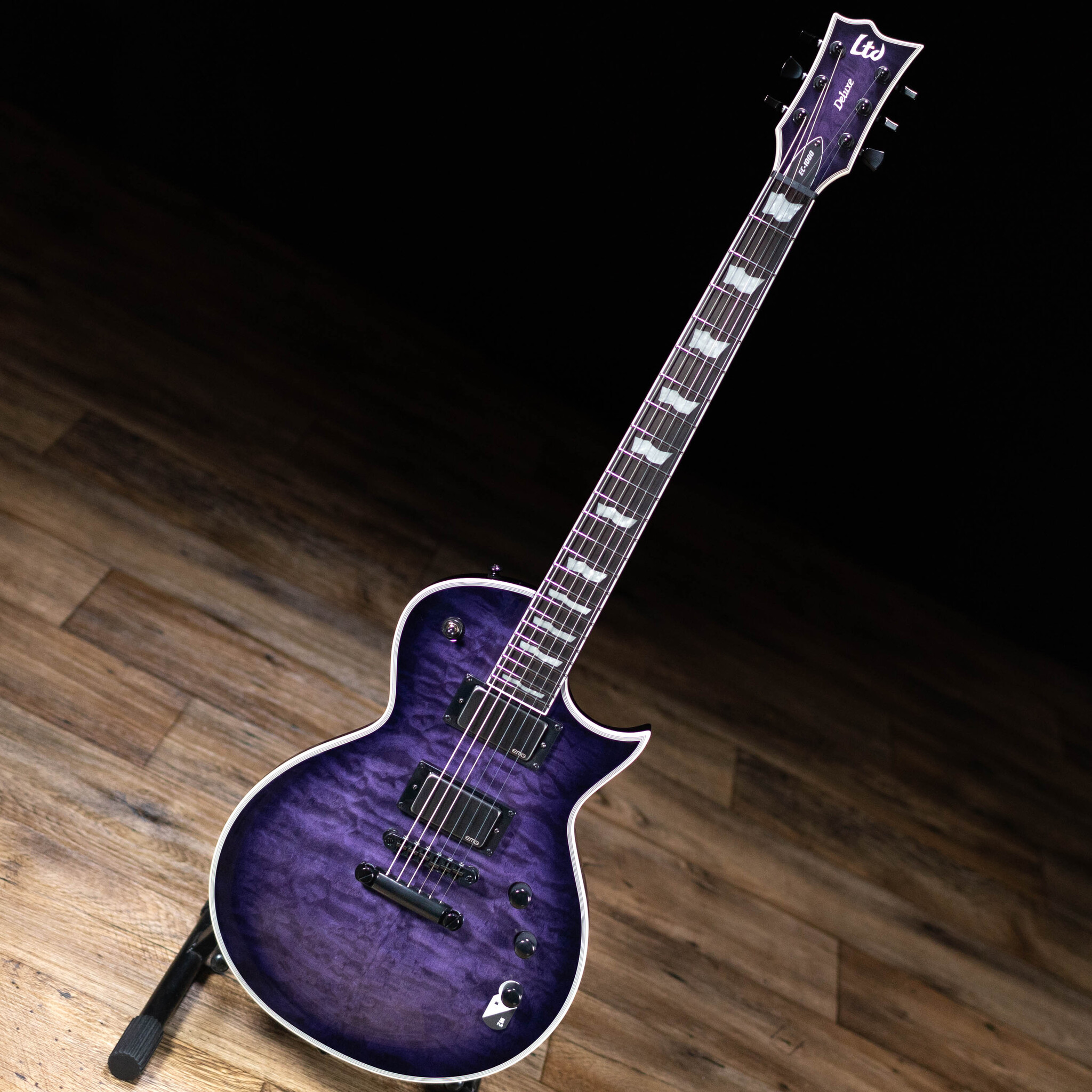 ESP LTD EC-1000 Quilted Maple EMG Guitar – See Thru Purple Sunburst ...