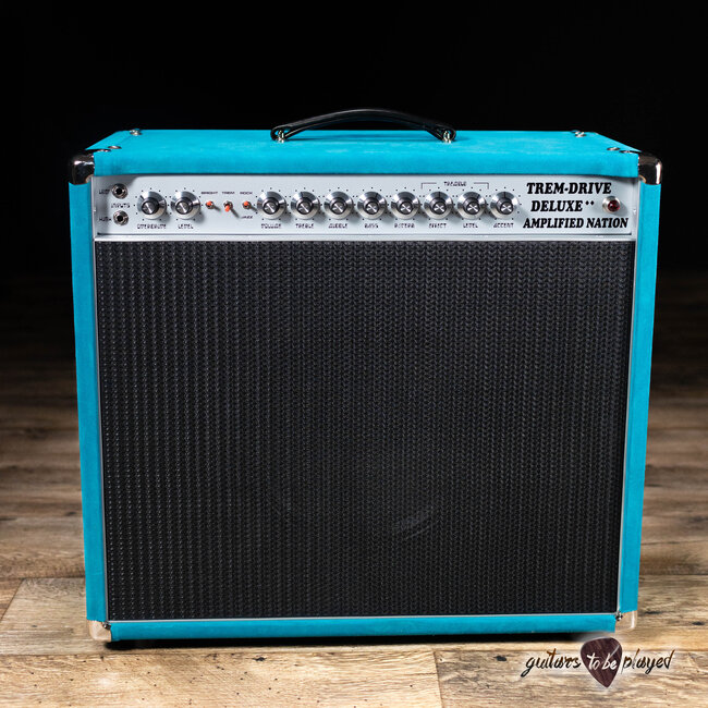 Amplified Nation Trem-Drive Deluxe 22W 112 Combo Amp – Turquoise Suede