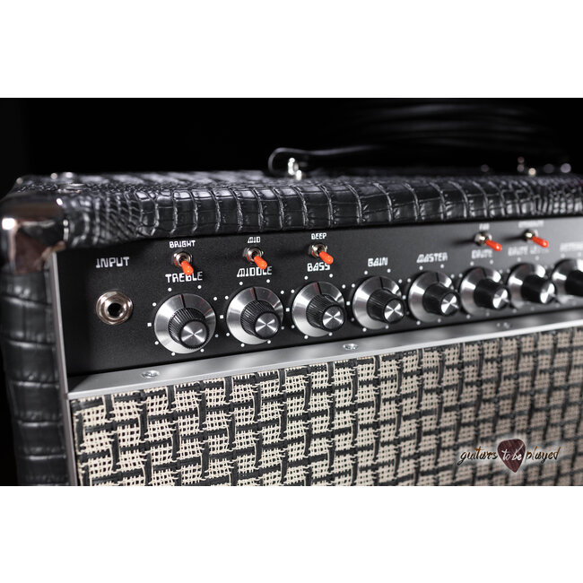 Amplified Nation Wonderland Overdrive V2 Tube-Rect. 50W Head & Cab – Black Croc