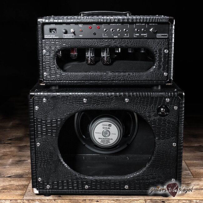 Amplified Nation Wonderland Overdrive V2 Tube-Rect. 50W Head & Cab – Black Croc