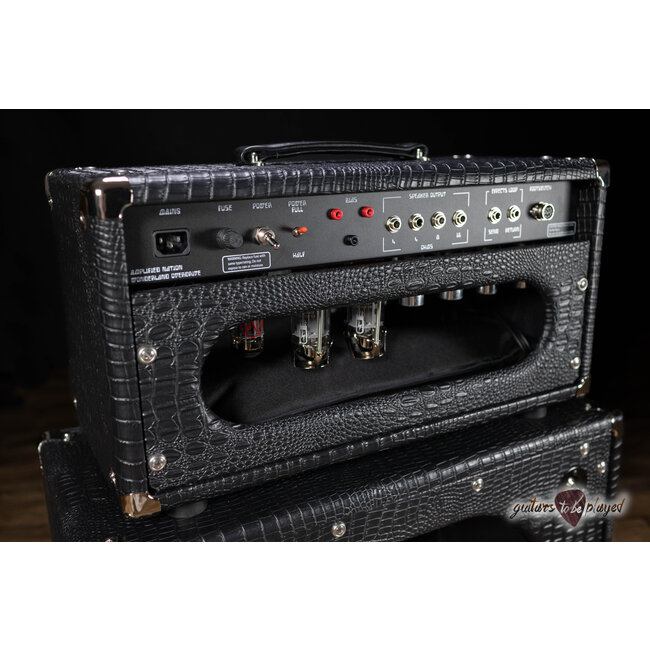 Amplified Nation Wonderland Overdrive V2 Tube-Rect. 50W Head & Cab – Black Croc
