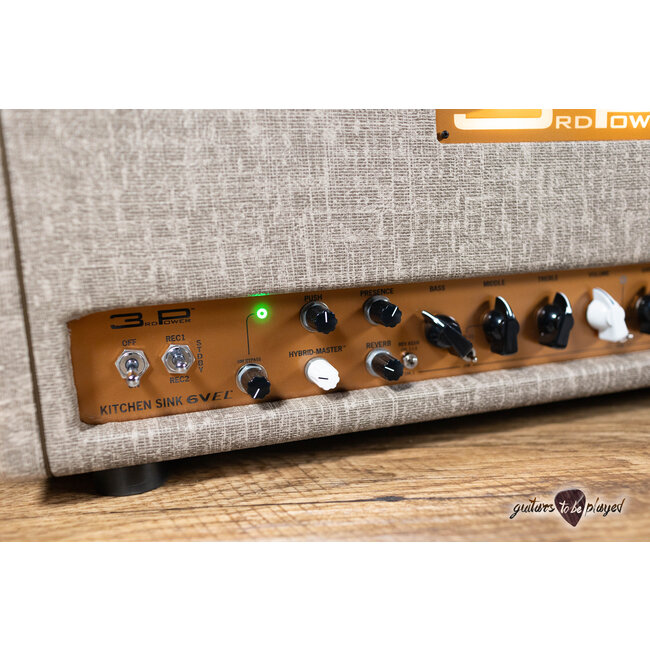 3rd Power Kitchen Sink 6VEL 40W Amp Head w/ 4-Button Footswitch – Fawn & Gold