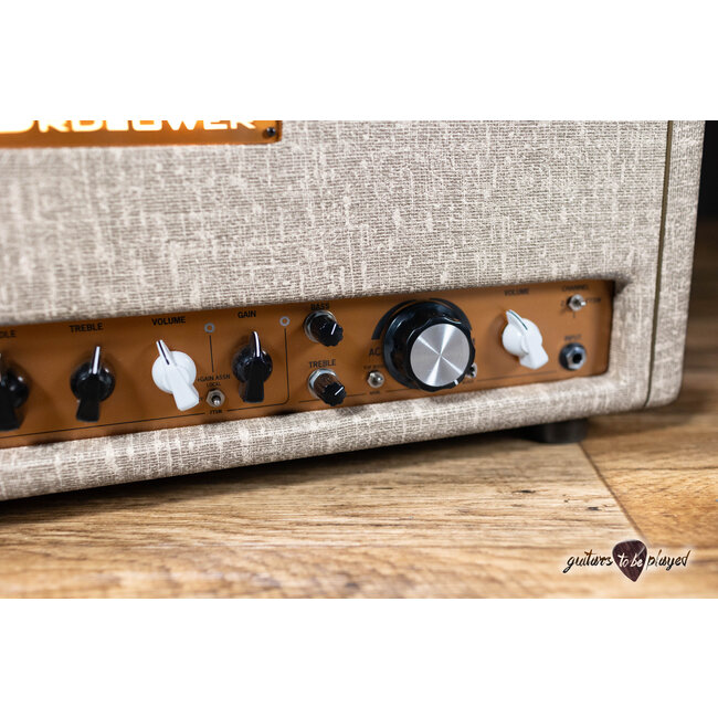 3rd Power Kitchen Sink 6VEL 40W Amp Head w/ 4-Button Footswitch – Fawn & Gold