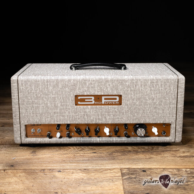 3rd Power Kitchen Sink 6VEL 40W Amp Head w/ 4-Button Footswitch – Fawn & Gold