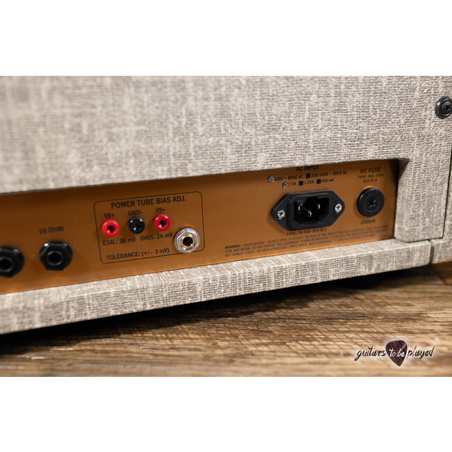 3rd Power Kitchen Sink 6VEL 40W Amp Head w/ 4-Button Footswitch – Fawn & Gold